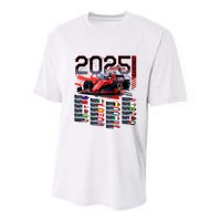 Formula Racing Calendar 2025 Schedule G.R.A.N.D P.R.I.X Circuit Youth Performance Sprint T-Shirt