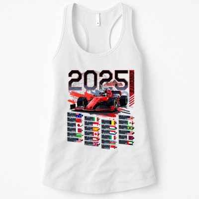 Formula Racing Calendar 2025 Schedule G.R.A.N.D P.R.I.X Circuit Womens Tank Top