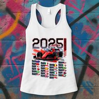 Formula Racing Calendar 2025 Schedule G.R.A.N.D P.R.I.X Circuit Womens Tank Top