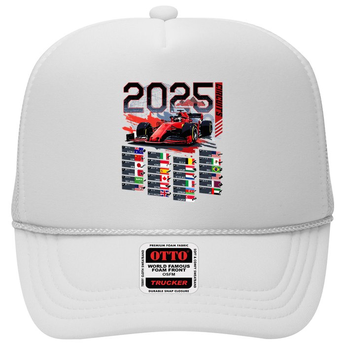 Formula Racing Calendar 2025 Schedule G.R.A.N.D P.R.I.X Circuit Trucker Hat