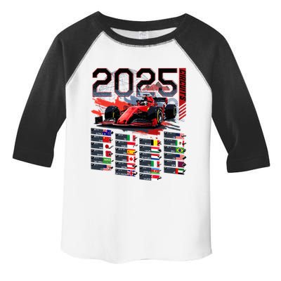 Formula Racing Calendar 2025 Schedule G.R.A.N.D P.R.I.X Circuit Toddler Fine Jersey T-Shirt