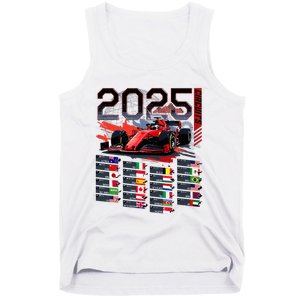 Formula Racing Calendar 2025 Schedule G.R.A.N.D P.R.I.X Circuit Tank Top