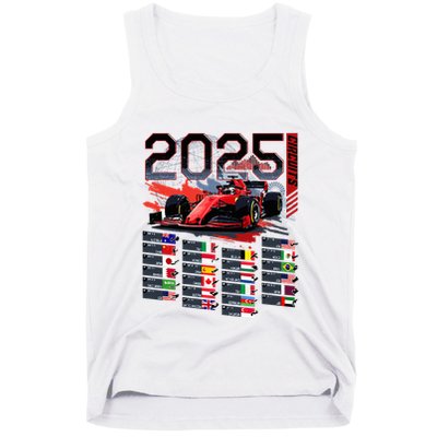 Formula Racing Calendar 2025 Schedule G.R.A.N.D P.R.I.X Circuit Tank Top