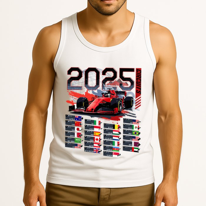 Formula Racing Calendar 2025 Schedule G.R.A.N.D P.R.I.X Circuit Tank Top