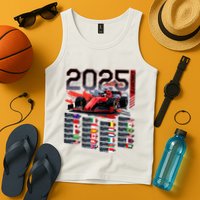 Formula Racing Calendar 2025 Schedule G.R.A.N.D P.R.I.X Circuit Tank Top