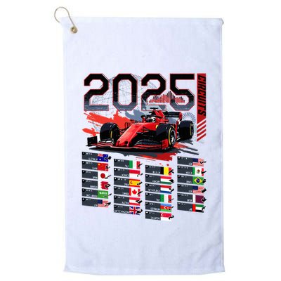Formula Racing Calendar 2025 Schedule G.R.A.N.D P.R.I.X Circuit Golf Towel