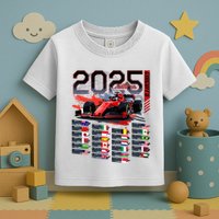 Formula Racing Calendar 2025 Schedule G.R.A.N.D P.R.I.X Circuit Toddler T-Shirt
