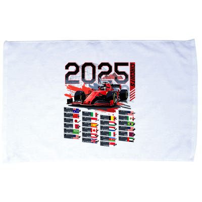 Formula Racing Calendar 2025 Schedule G.R.A.N.D P.R.I.X Circuit Microfiber Hand Towel