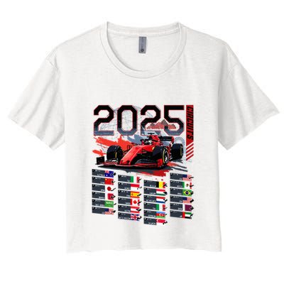 Formula Racing Calendar 2025 Schedule G.R.A.N.D P.R.I.X Circuit Crop Top