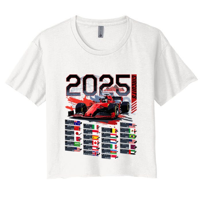 Formula Racing Calendar 2025 Schedule G.R.A.N.D P.R.I.X Circuit Crop Top