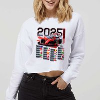 Formula Racing Calendar 2025 Schedule G.R.A.N.D P.R.I.X Circuit Cropped Pullover Crew
