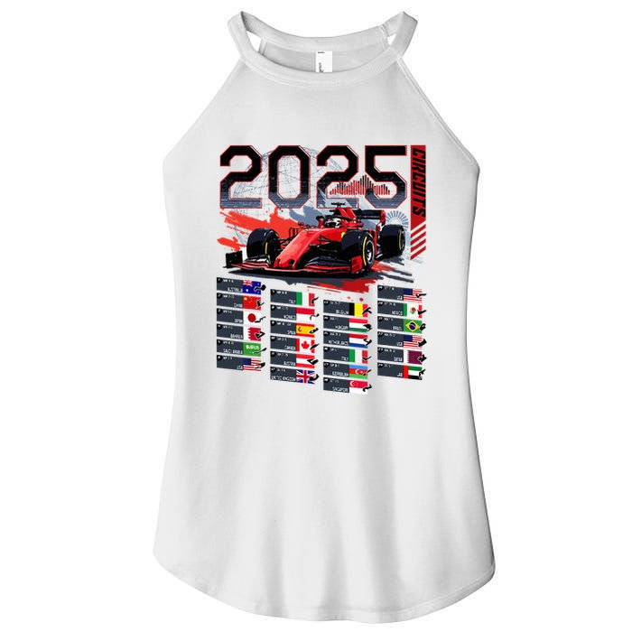 Formula Racing Calendar 2025 Schedule G.R.A.N.D P.R.I.X Circuit Women's Perfect Tri Rocker Tank
