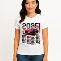 Formula Racing Calendar 2025 Schedule G.R.A.N.D P.R.I.X Circuit Womens T-Shirt