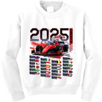 Formula Racing Calendar 2025 Schedule G.R.A.N.D P.R.I.X Circuit Kids Sweatshirt