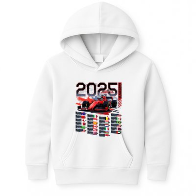 Formula Racing Calendar 2025 Schedule G.R.A.N.D P.R.I.X Circuit Kids Hoodie