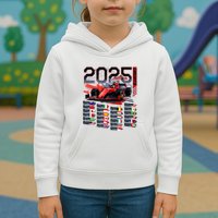 Formula Racing Calendar 2025 Schedule G.R.A.N.D P.R.I.X Circuit Kids Hoodie