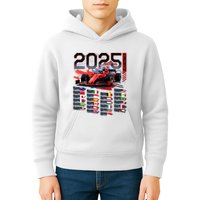 Formula Racing Calendar 2025 Schedule G.R.A.N.D P.R.I.X Circuit Kids Hoodie