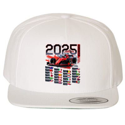 Formula Racing Calendar 2025 Schedule G.R.A.N.D P.R.I.X Circuit Wool Snapback Cap