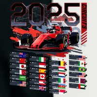 Formula Racing Calendar 2025 Schedule G.R.A.N.D P.R.I.X Circuit Infant Baby Jersey Bodysuit