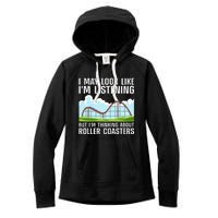 Funny Roller Coaster Art Roller Coaster Lover Women's Fleece Hoodie