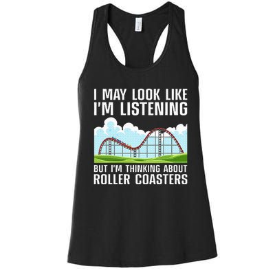 Funny Roller Coaster Art Roller Coaster Lover Women's Racerback Tank