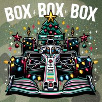 Formula Racing Car Box Box Box Radio Call Fun Christmas Tree Legacy Tie Dye Trucker Hat