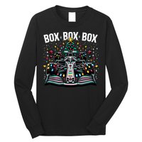 Formula Racing Car Box Box Box Radio Call Fun Christmas Tree Long Sleeve Shirt