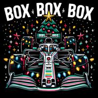 Formula Racing Car Box Box Box Radio Call Fun Christmas Tree Sustainable Bucket Hat