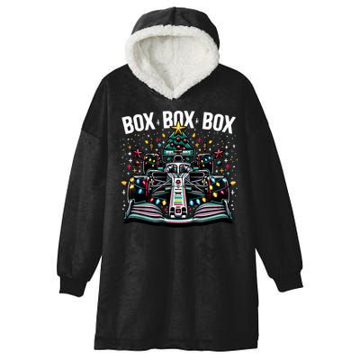 Formula Racing Car Box Box Box Radio Call Fun Christmas Tree Hooded Wearable Blanket