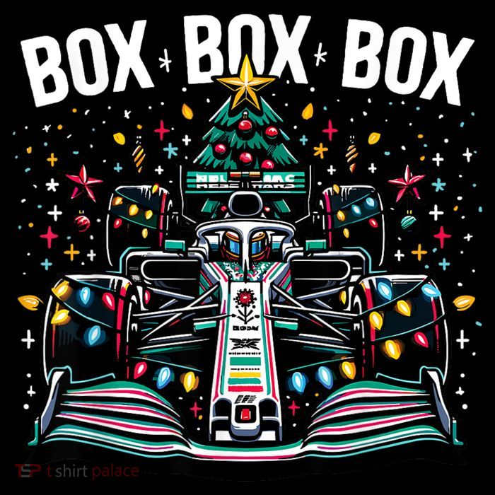 Formula Racing Car Box Box Box Radio Call Fun Christmas Tree 7-Panel Snapback Hat
