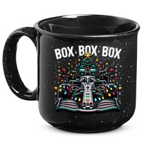 Formula Racing Car Box Box Box Radio Call Fun Christmas Tree 15oz Campfire Ceramic Mug