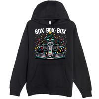 Formula Racing Car Box Box Box Radio Call Fun Christmas Tree Premium Pullover Hoodie