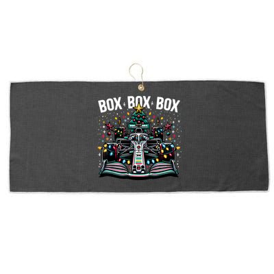 Formula Racing Car Box Box Box Radio Call Fun Christmas Tree Large Microfiber Waffle Golf Towel