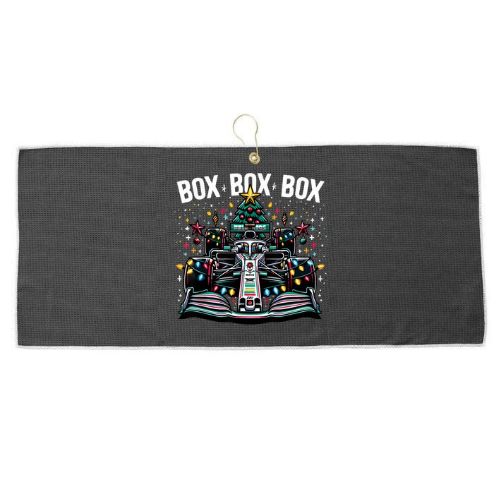 Formula Racing Car Box Box Box Radio Call Fun Christmas Tree Large Microfiber Waffle Golf Towel