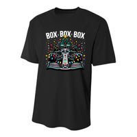 Formula Racing Car Box Box Box Radio Call Fun Christmas Tree Youth Performance Sprint T-Shirt