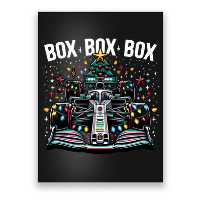 Formula Racing Car Box Box Box Radio Call Fun Christmas Tree Poster