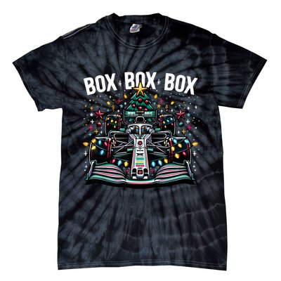 Formula Racing Car Box Box Box Radio Call Fun Christmas Tree Tie-Dye T-Shirt