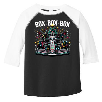 Formula Racing Car Box Box Box Radio Call Fun Christmas Tree Toddler Fine Jersey T-Shirt