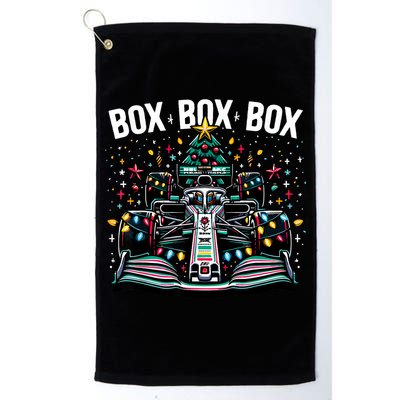 Formula Racing Car Box Box Box Radio Call Fun Christmas Tree Golf Towel