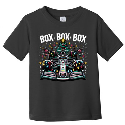 Formula Racing Car Box Box Box Radio Call Fun Christmas Tree Toddler T-Shirt