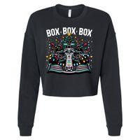 Formula Racing Car Box Box Box Radio Call Fun Christmas Tree Cropped Pullover Crew