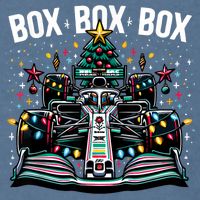 Formula Racing Car Box Box Box Radio Call Fun Christmas Tree Garment-Dyed Sweatshirt