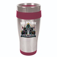 Formula Racing Car Box Box Box Radio Call Fun Christmas Tree 16oz Travel Tumbler