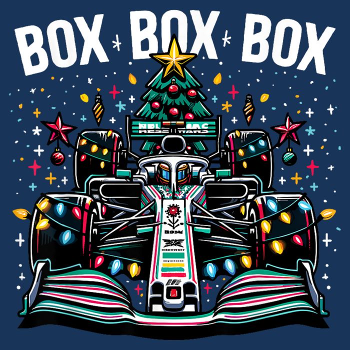 Formula Racing Car Box Box Box Radio Call Fun Christmas Tree Infant Baby Jersey Bodysuit
