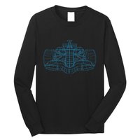 Formula Racing Car Drawing Racing Fan Mechanic Engineer Long Sleeve Shirt
