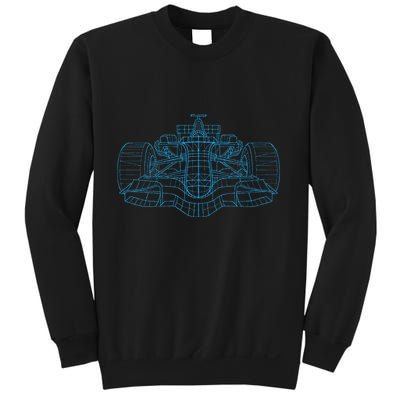Formula Racing Car Drawing Racing Fan Mechanic Engineer Sweatshirt