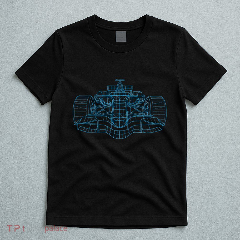 Formula Racing Car Drawing Racing Fan Mechanic Engineer T-Shirt