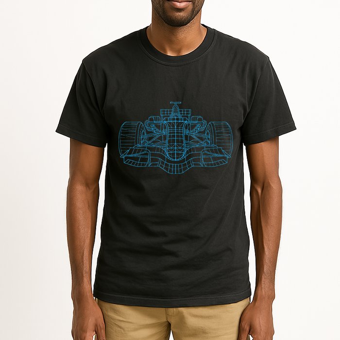 Formula Racing Car Drawing Racing Fan Mechanic Engineer Tall T-Shirt
