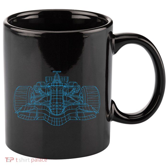 Formula Racing Car Drawing Racing Fan Mechanic Engineer 11oz C Handle Ceramic Mug