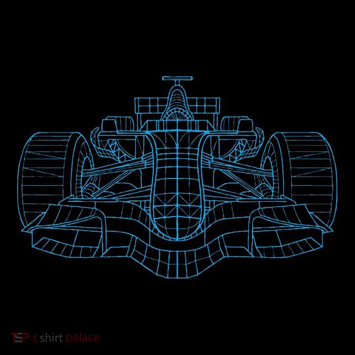 Formula Racing Car Drawing Racing Fan Mechanic Engineer Poster